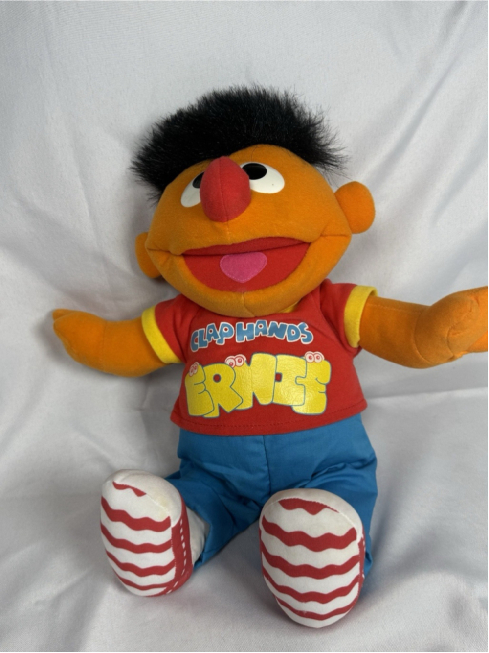 Vintage Tyco Clap Hands Ernie Sesame Street Plush 1998 TESTED WORKS!